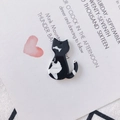 Pendentif chat en acrylique avec motif vache noir et blanc pour bijoux DIY - Motif Vache Noir Blanc (6#)