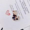 Pendentif chat en acétate avec motif écaille de tortue pour création de bijoux DIY - Écaille Foncée (9#)