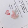 Pendentif chat en acrylique marbré rose et blanc avec trou de suspension pour bijoux - Marbre Rose Blanc (10#)