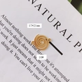 Golden spiral alloy charm connector with double hooks for DIY earring jewelry making - Spiral Thread Double Loop Style (10#)