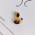 Pendentif chat en acrylique pour boucles d'oreilles DIY avec motif écaille d'ambre - Écaille Ambre (13#)