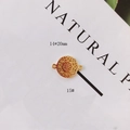 Golden 14x20mm alloy mandala cutout connector pendant for handmade jewelry making - Mandala Style Round Hollow (15#)