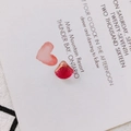 Red shell-shaped glass bead with gold coating for DIY jewelry making and handmade crafts - Red Scallop Textured Shape (3#)