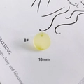 Macro view of a 18mm yellow translucent resin bead for DIY jewelry making - Yellow (8#)