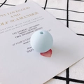 Matte light blue silicone bead for DIY jewelry making and handmade craft accessories - Round Frosted Style / Light Blue