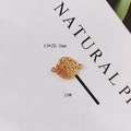 Golden hollow floral round alloy connector for DIY jewelry making size 14x20.5mm - Swirl Decor Round Hollow (19#)