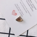 Pendentif en cristal marron en forme d'éventail avec bord doré pour bijoux DIY - Noir et Gris