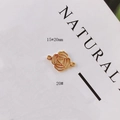 Golden alloy 15x20mm chakra symbol pendant with dual rings for DIY earring jewelry - Chakra Root Symbol Style (20#)