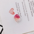 Pink gradient petal shaped glass bead for DIY jewelry making on decorative card - Pink Gradient Cherry Petal (8#)