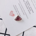 Pendentif triangle en cristal violet et bordure dorée pour colliers DIY - Violet