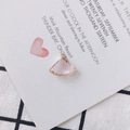 Pendentif en cristal rose en forme d'éventail avec bord doré pour collier et bracelet - Rose