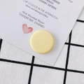 Flat round rubber paint matte bead in pale yellow for DIY earring jewelry making - Yellow