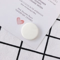 Flat round white rubber paint bead for DIY earrings and handmade jewelry accessories - White