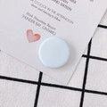 Flat light blue matte round bead for DIY earring jewelry making on a decorative card - Light Blue