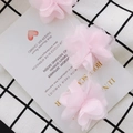 Three pieces of light pink 3D chiffon floral appliques for DIY accessories and clothing - Pale Pink (13#)