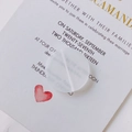 Flat round matte rubber finish translucent bead for DIY earring jewelry making - Clear White