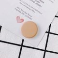 Flat round rubber paint beads in light brown matte finish for DIY jewelry crafting - Reddish Brown