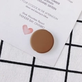 DIY brown matte circular jewelry bead accessory with rubber finish for earrings - Coffee