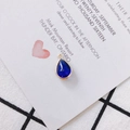 Pendentif en cristal goutte bleu foncé avec cadre doré pour création de bijoux - Bleu foncé