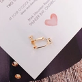 Adjustable screw-on ear clip converter in polished gold finish for DIY jewelry making - Disc Screw Style (2# Gold)
