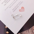 Adjustable bright silver screw earring converter for DIY jewelry making clip-on accessories - Disc Screw Style (2# White K)