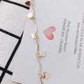 Minimalist gold heart charm bracelet with flat metallic pendants on a delicate chain - Heart Style (2# Gold)