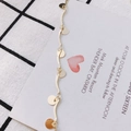Minimalistische vergulde golfketting met gepolijste ronde pailletten hangers - Schijfstijl (4# Goud)