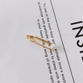 Goldener Sicherheitsnadel-Anhänger mit weißer Perle für DIY-Schmuckherstellung - Sicherheitsnadel Mit Perlenanhänger