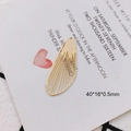 Golden cicada wing alloy pendant for DIY jewelry, measuring 40x16x0.5mm in size - Cicada Wing Style (1# Gold)