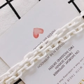 DIY white acrylic oval link chain for necklaces bracelets and bag accessories - White