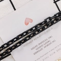 DIY colorful plastic accessory chain in black finish for necklaces and bracelets - Black