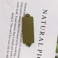Etichetta in pelle rettangolare verde oliva con fori per gioielli e artigianato DIY - 13#Verde
