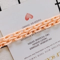 DIY colorful plastic accessory chain in light peach pink for handmade jewelry making - Orange