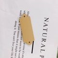 Pendaglio rettangolare in pelle marrone chiaro con fori preforati per gioielli fai da te - 18# Giallo
