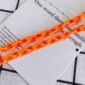 DIY chunky bright orange plastic chain link for handmade necklaces and bag straps - Orange (10#)