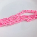 DIY craft bright pink plastic chain links for necklaces and handmade jewelry accessories - Barbie Pink