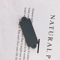 Etichetta rettangolare in pelle grigio scuro con doppi fori per accessori di gioielli - 16# Grigio