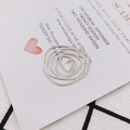 Silberner hohler Rosen-Spiral-Metallanhänger für DIY-Schmuck und Lesezeichen - Rosen Stil (14# Silber)