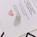 Silberner Metall-Libellenflügel für DIY-Schmuck mit filigranem, hohlem Muster für Ohrringe - Flügel Stil (16# Silber)