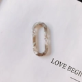 DIY oval acrylic earring pendant with gray and white marble texture on a white card - 8# Grey and White Marble