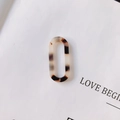 Hollow oval acrylic pendant in tortoiseshell resin for DIY jewelry making accessories - 9# Transparent Tortoiseshell