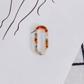 Tortoiseshell patterned oval acrylic link connector for DIY jewelry earrings - 11# Multi-color Mosaic