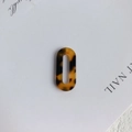 Hollow oval acrylic pendant accessory with a classic brown tortoiseshell texture design - 12# Neutral Tortoiseshell