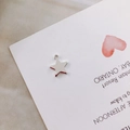 Polished silver star shaped pendant charm for DIY jewelry making and earring accessories - Solid Star Style (KP947-1#) / Silver