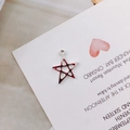 Silver hollow star pendant with geometric cutout design for DIY jewelry making - Hollow Interwoven Star Style (KP947-2#) / Silver
