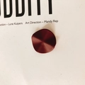 Deep burgundy irregular concave resin earring pendant accessory with a matte finish - Deep Red (KP1935)