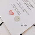 DIY silver-plated 8mm round metal charm with dual connecting holes for earrings - Double Hole Round White K (KP2212-8#White K)