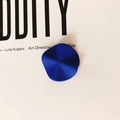 Irregular royal blue resin earring pendant with a matte finish for DIY jewelry - Royal Blue (KP1935)