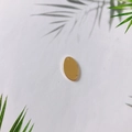 Oval gold plated alloy pendant accessory with smooth mirror finish for DIY jewelry - Gold Oval (KP79-2)