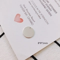 DIY silver-plated 8x8x1mm copper round disk pendant with a hole for jewelry making - Single Hole Round White K (KP2213-8#White K)